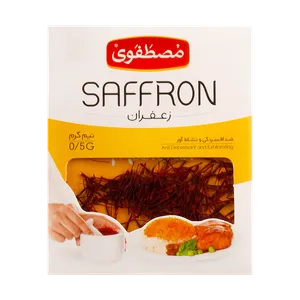 زعفران درجه یک مصطفوی مقدار 0.5 گرم
