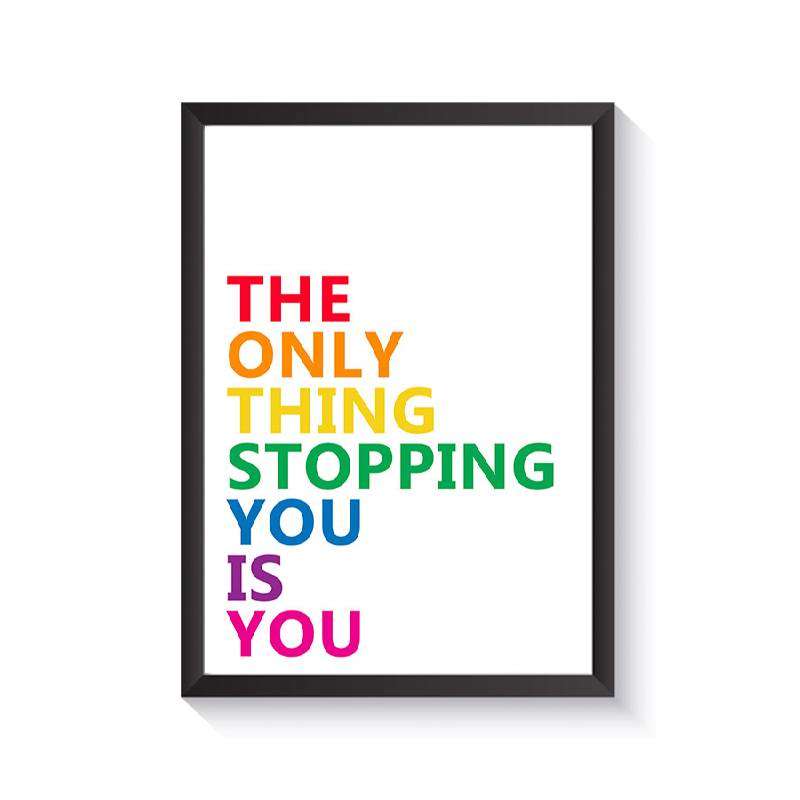 تابلو وینا مدل The Only Thing Stopping You تابلو وینا مدل The Only Thing Stopping You