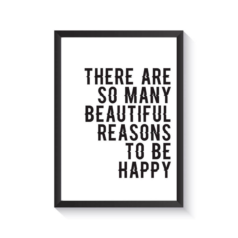 تابلو وینا مدل Reasons To Be Happy
