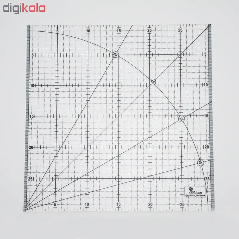خط کش 30 سانتی متری گلدون طرح الفا کد G 3030