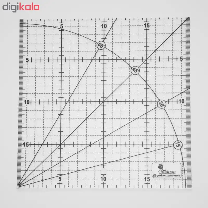 خط کش 20 سانتی متری گلدون طرح الفا کد G 2020