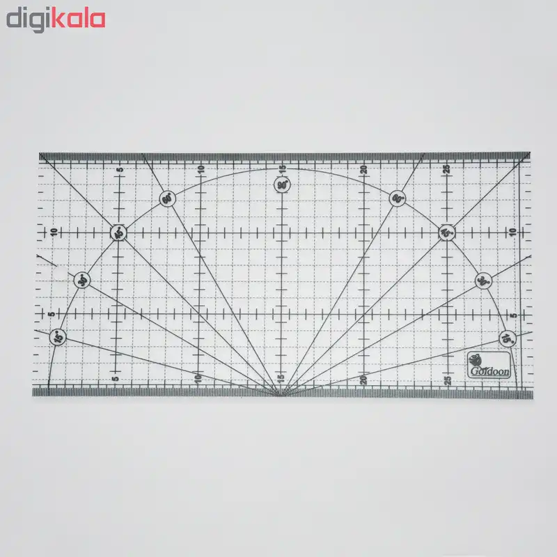 خط کش 30سانتی متری گلدون طرح الفا کد G 3015