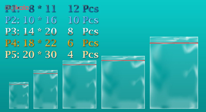 کیسه زیپ دار مدل RS-5 مجموعه 40 عددی کیسه زیپ دار مدل RS-5 مجموعه 40 عددی