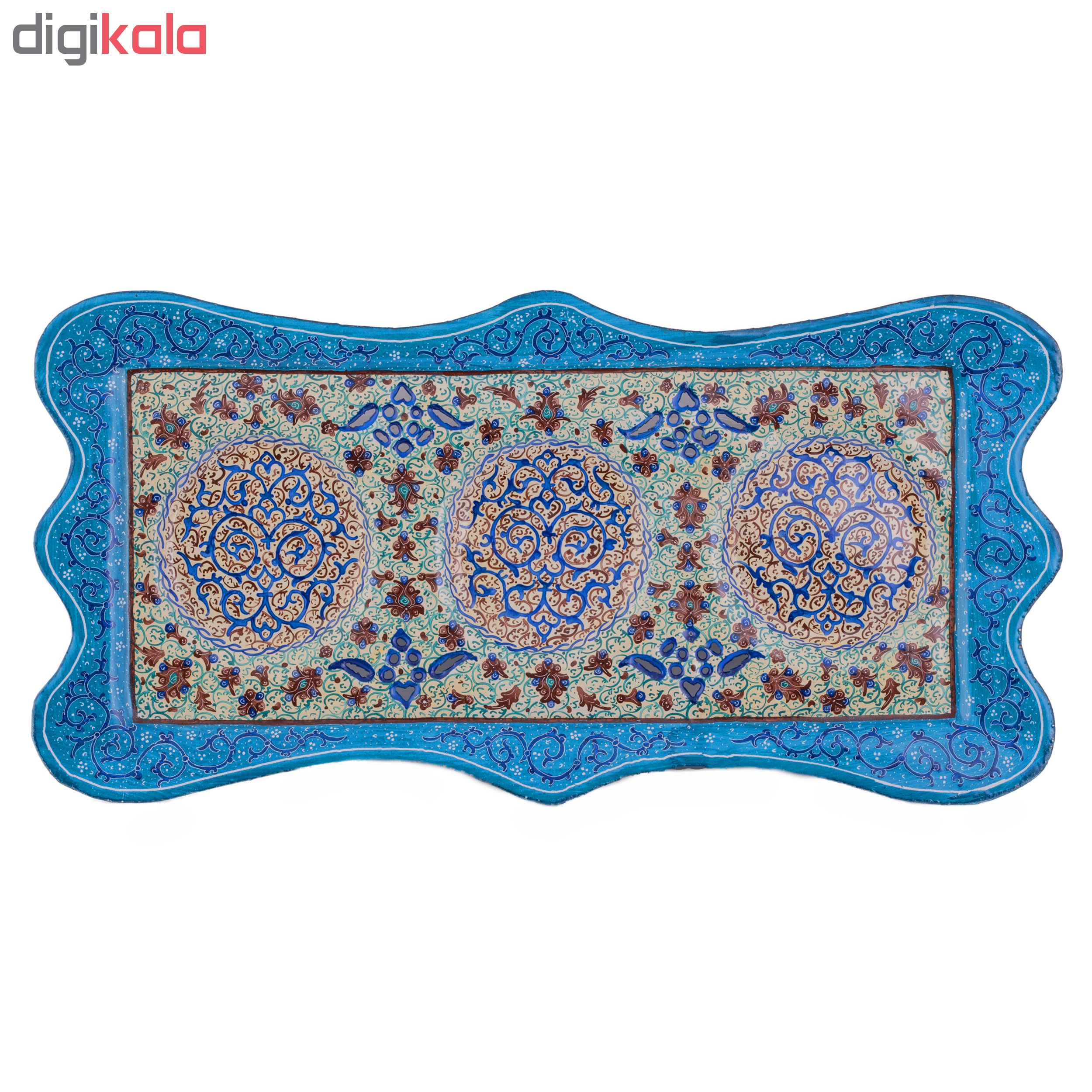 سرویس چای خوری میناکاری  سلطانی طرح اسلیمی کد 110 مجموعه 4 عددی