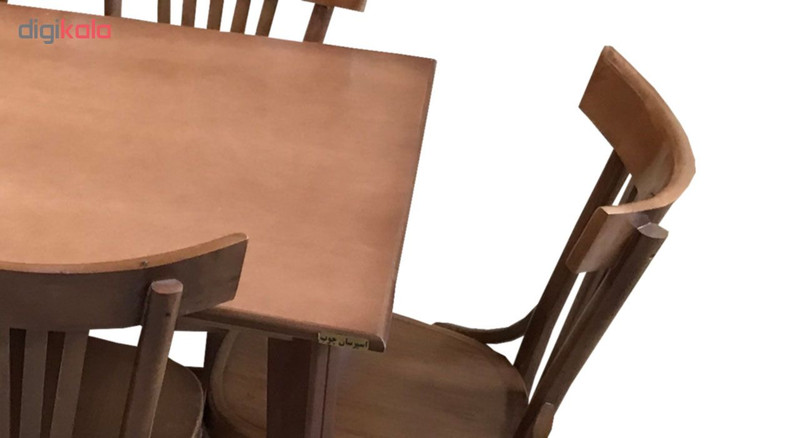 میز و صندلی ناهار خوری 6 نفره اسپرسان چوب مدل Sm43