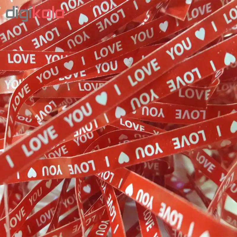 پوشال تزیینی کادو طرح آی لاو یو