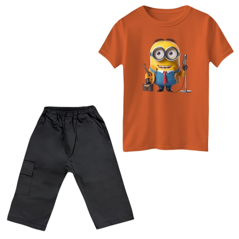 ست تی‌شرت و شلوارک پسرانه مدل مینیون کد 9