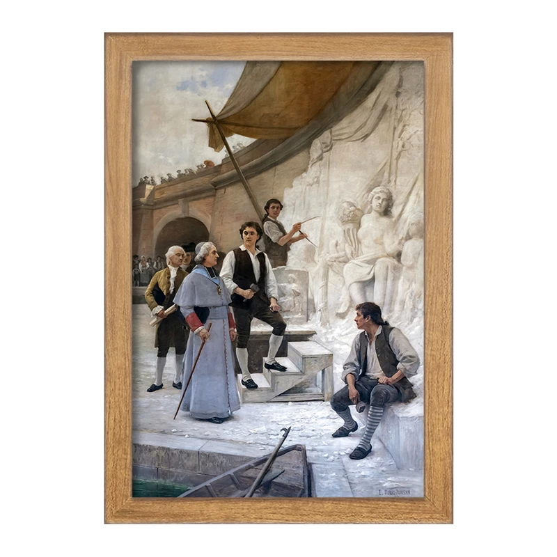 تابلو خندالو مدل نقاشی دیدار از مجسمه ساز اثر ادوارد برنارد دبات پونسان کد F12487