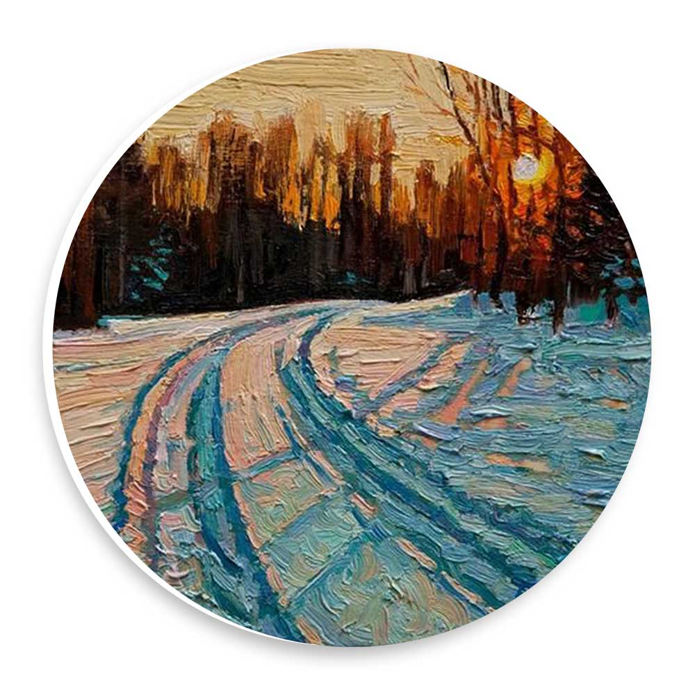  دیوارکوب طرح نقاشی جاده جنگلی مدل wtb1090