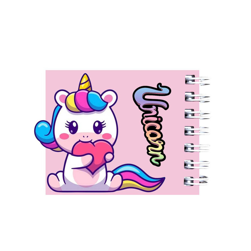 دفترچه یادداشت 25 برگ مدل تکشاخ یونیکورن کد CHF1