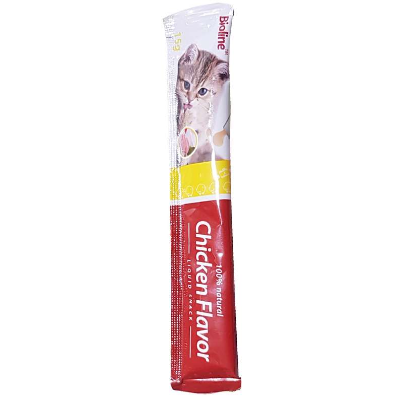 بستنی گربه بیولاین مدل chicken flavor وزن 15 گرم