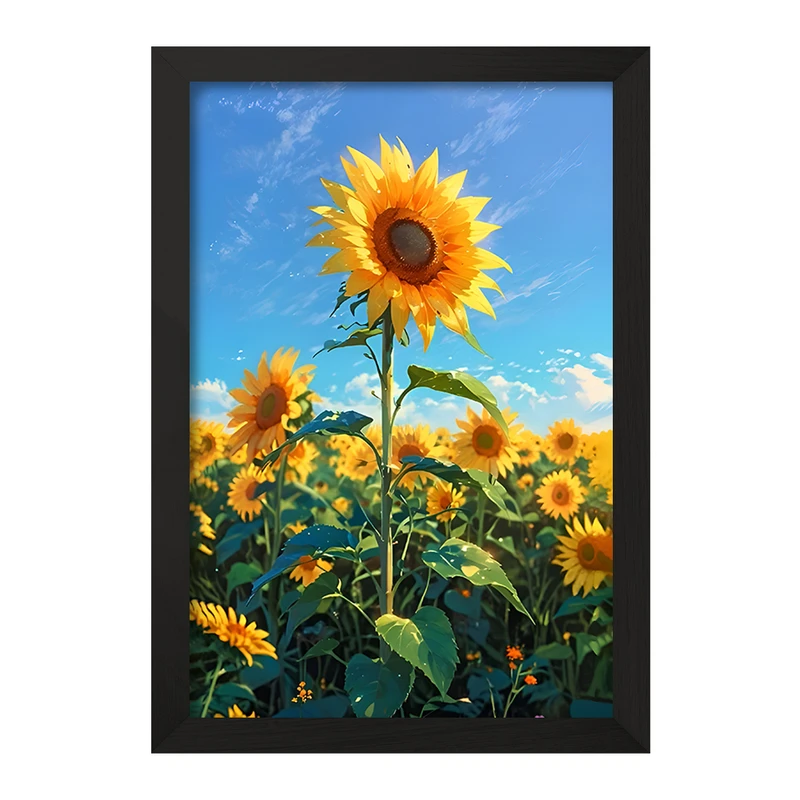 تابلو خندالو مدل مزرعه گل آفتابگردان کد F12734