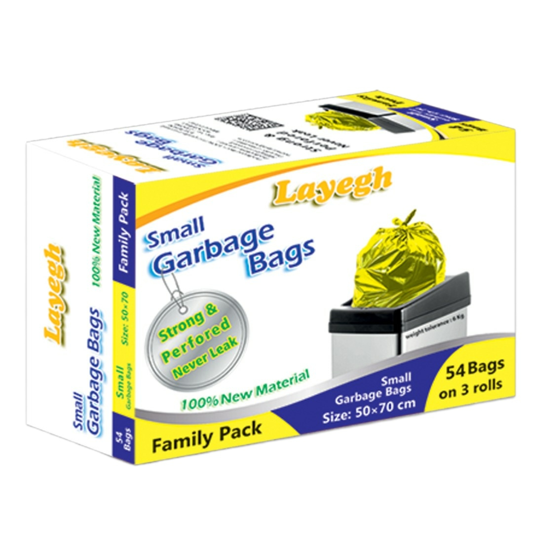 کیسه زباله لایق مدل yellow مجموعه 3 عددی