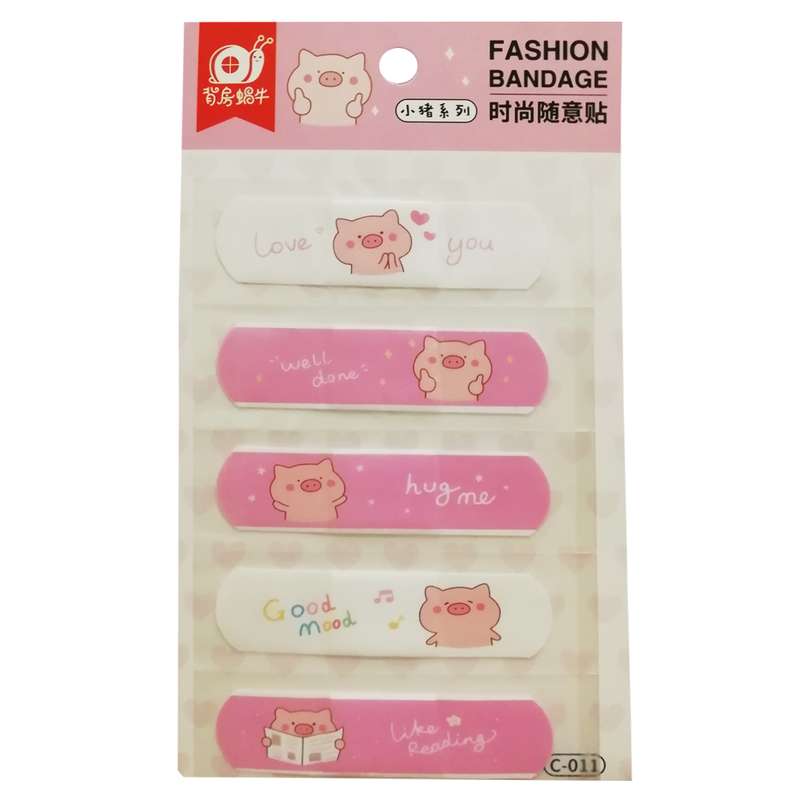  چسب زخم طرح خوک کد C-011 بسته 5 عددی 