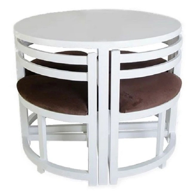 میز و صندلی ناهارخوری 4 نفر مدل کمجا sefid