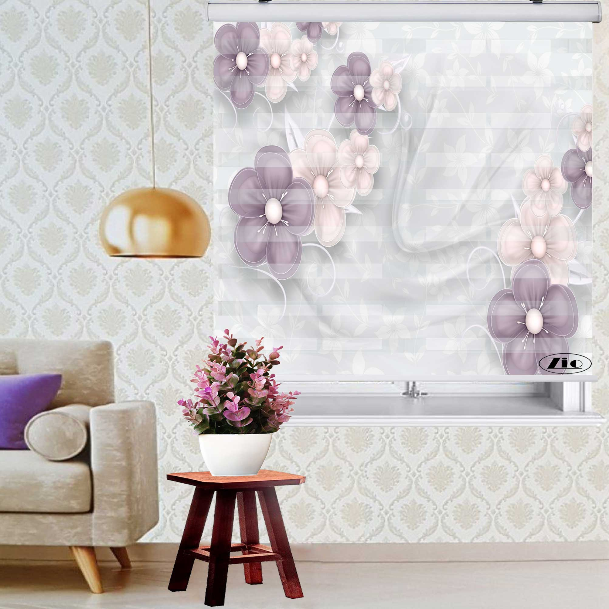 پرده زبرا زیو کد 3D1264 سایز 150x150 سانتی متر