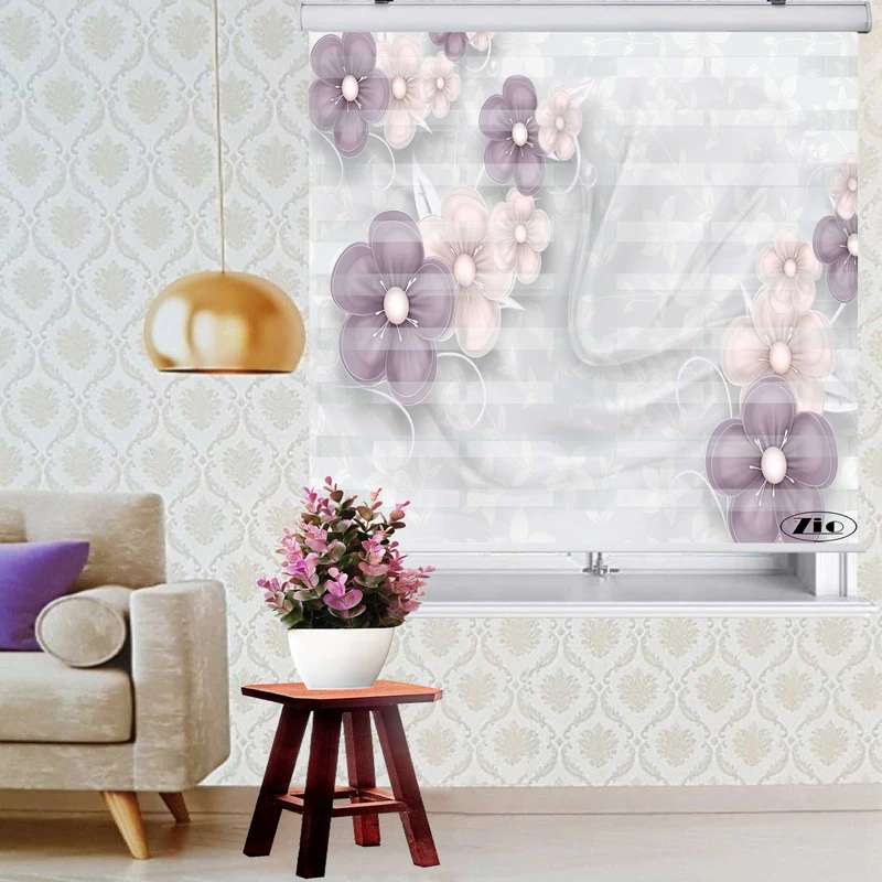 پرده زبرا زیو کد 3D1264 سایز 150x150 سانتی متر