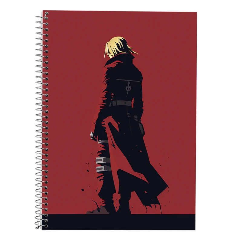 دفتر زبان 50 برگ مدوپد مدل دوخط طرح Fullmetal Alchemist کد DF2346