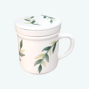ماگ دمنوش سرامیکی طرح برگ کد MG15