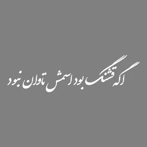 برچسب بدنه خودرو طرح اگه قشنگ بود اسمش تاوان نبود کد MT-W518