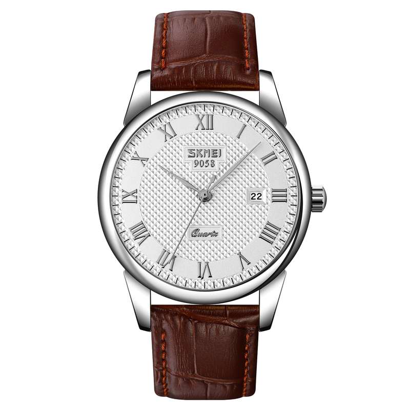 ساعت مچی عقربهای مردانه اسکمی مدل 9058brownman ساعت مچی عقربهای مردانه اسکمی مدل 9058brownman