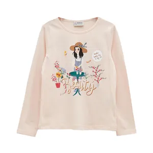 تی شرت آستین بلند دخترانه ال سی وایکیکی مدل 18