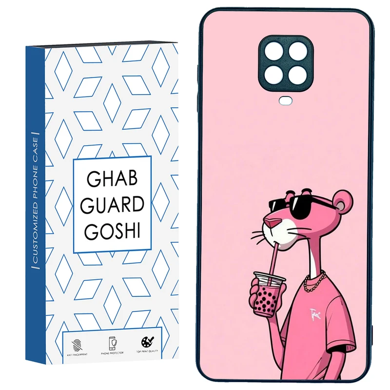 کاور قاب گارد گوشی طرح پلنگ صورتی کد TPU-213 مناسب برای گوشی موبایل شیائومی Redmi Note 9 pro / Note 9s