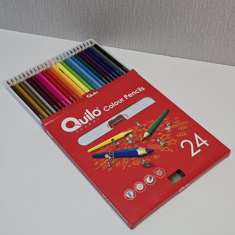 مداد رنگی ۲۴ رنگ کوییلو مدل تراشدار