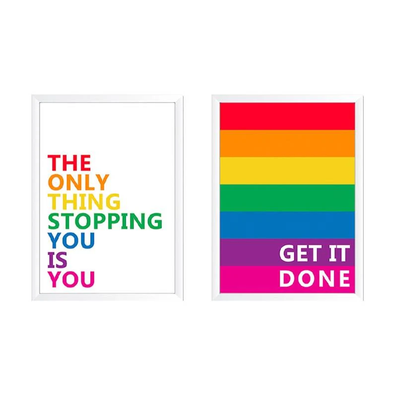 تابلو وینا مدل 001 The Only Thing Stopping You مجموعه 2 عددی