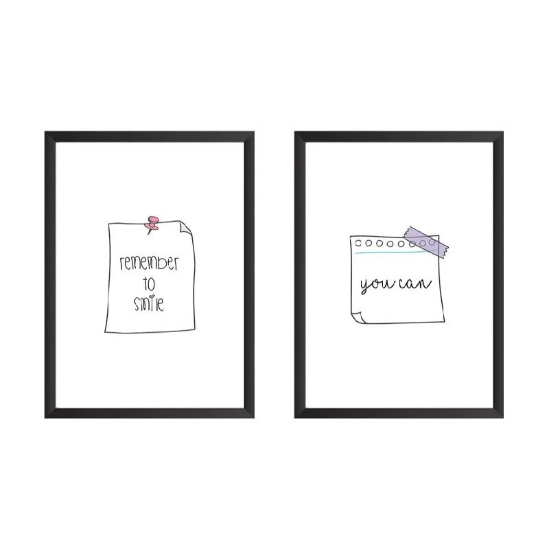 تابلو وینا مدل Memos Black 01 مجموعه 2 عددی