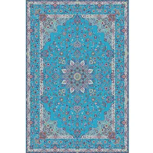 روفرشی نیکزاد مدل نفیس 13-130 زمینه آبی فیروزه ای