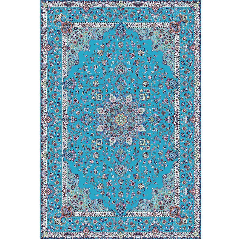 روفرشی نیکزاد مدل نفیس 13-130 زمینه آبی فیروزه ای