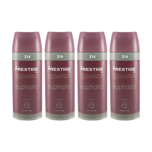 اسپری خوشبو کننده بدن زنانه پرستیژ مدل euphoria حجم 150 میلی لیتر مجموعه 4 عددی