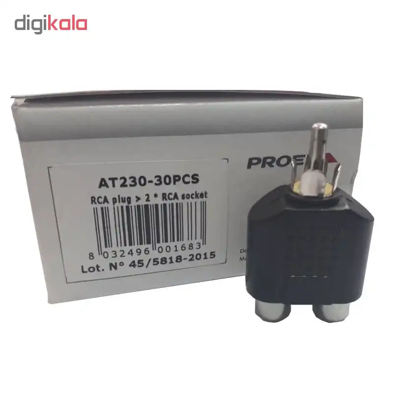 مبدل دو RCA مادگي به يك RCA نري پروئل مدل AT230