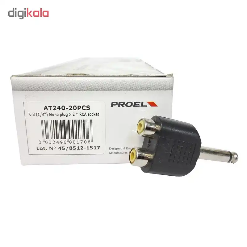 مبدل دو RCA مادگي به يك بنان مونو نري پروئل مدل AT240