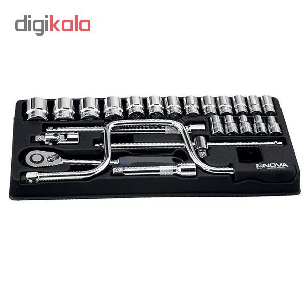 مجموعه 24 عددی آچار بکس نووا مدل NTS-7001