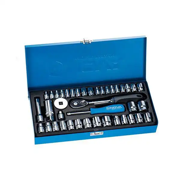 مجموعه 40 عددی آچار بکس نووا مدل NTS-7002 شش گوشه