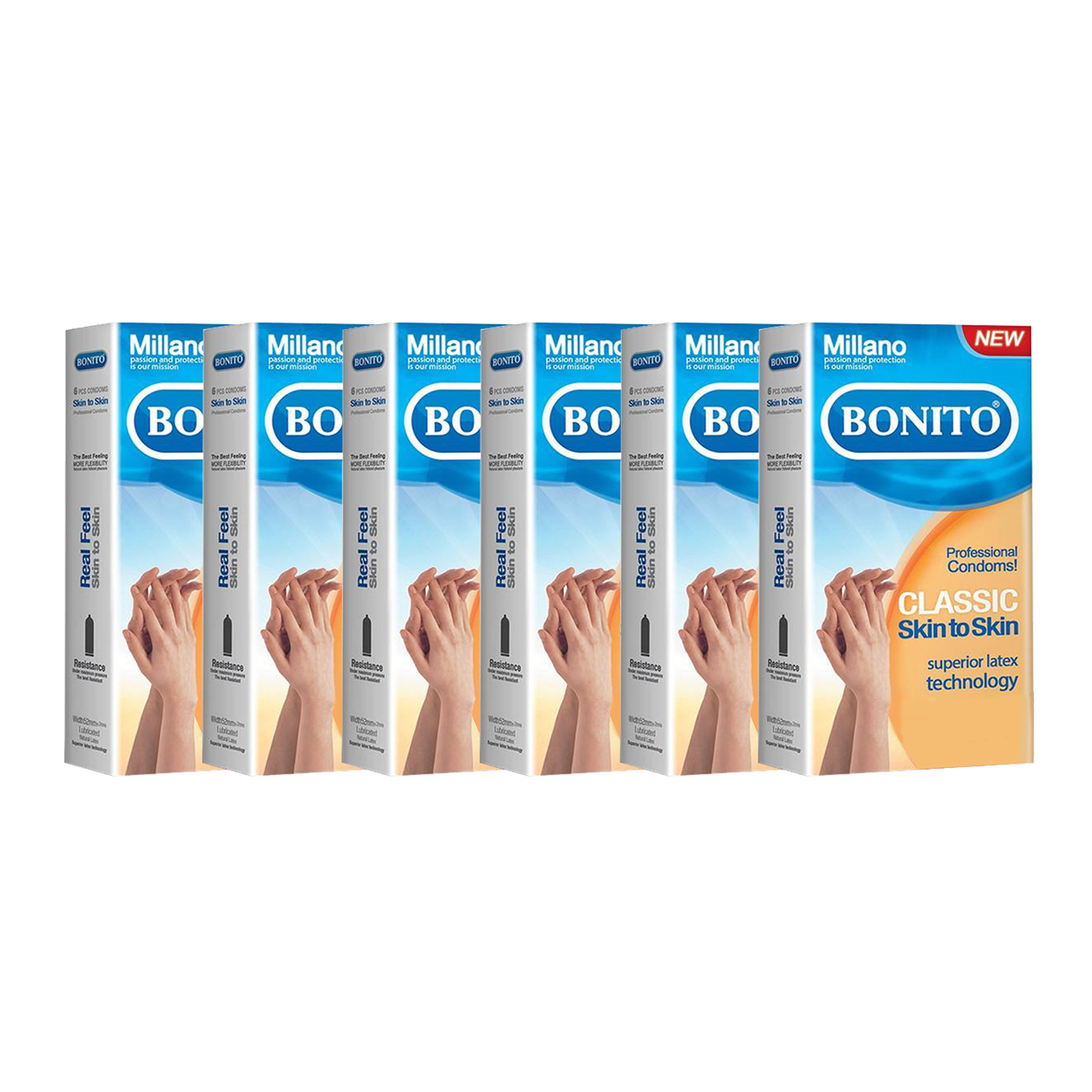 کاندوم بونیتو مدل Skin To Skin مجموعه 6 عددی