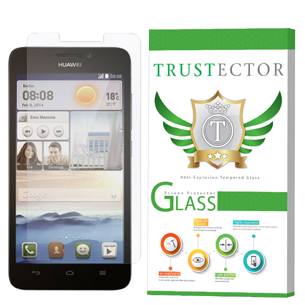 محافظ صفحه نمایش تراستکتور مدل GLS مناسب برای گوشی موبایل هوآوی Ascend G630
