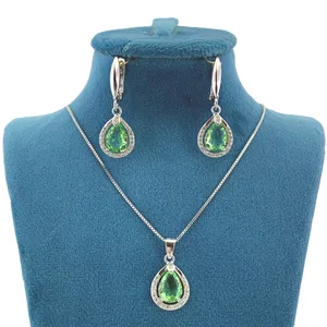 نیم ست نقره زنانه مدل اشک کد AS - 5