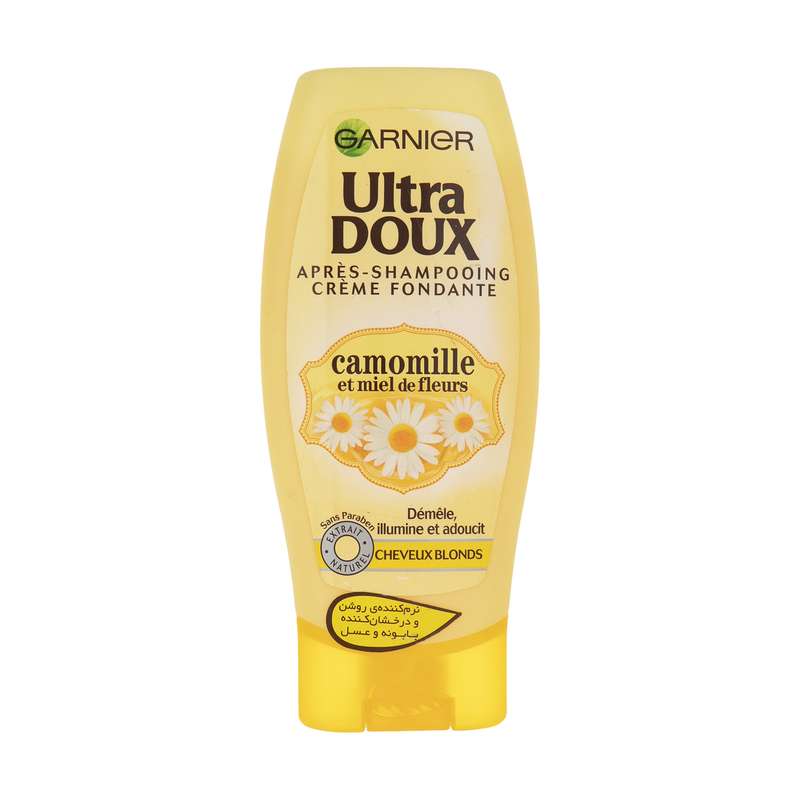 نرم کننده مو گارنیه سری Ultra Doux مدل Camomille حجم 200 میلی لیتر نرم کننده مو گارنیه سری Ultra Doux مدل Camomille حجم 200 میلی لیتر