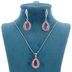 نیم ست نقره زنانه مدل اشک کد AS - 5