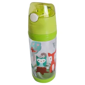 قمقمه کودک طرح روباه و جغد کد 34 ظرفیت 300 میلی لیتر 