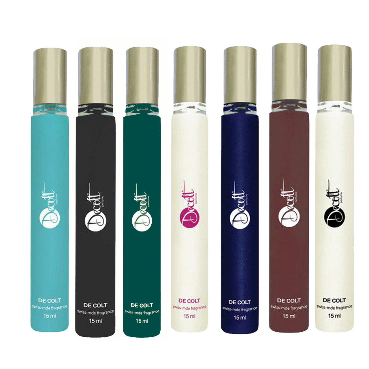 عطر جیبی دکلت مدل 153 حجم 15 میلی لیتر مجموعه 7 عددی