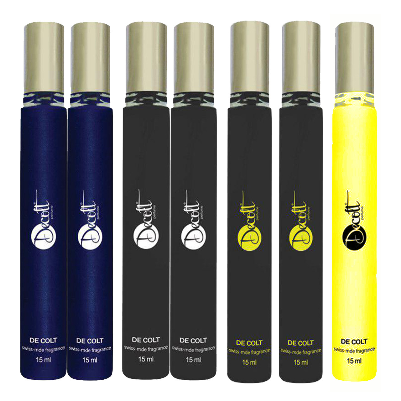 عطر جیبی دکلت مدل 155 حجم 15 میلی لیتر مجموعه 7 عددی
