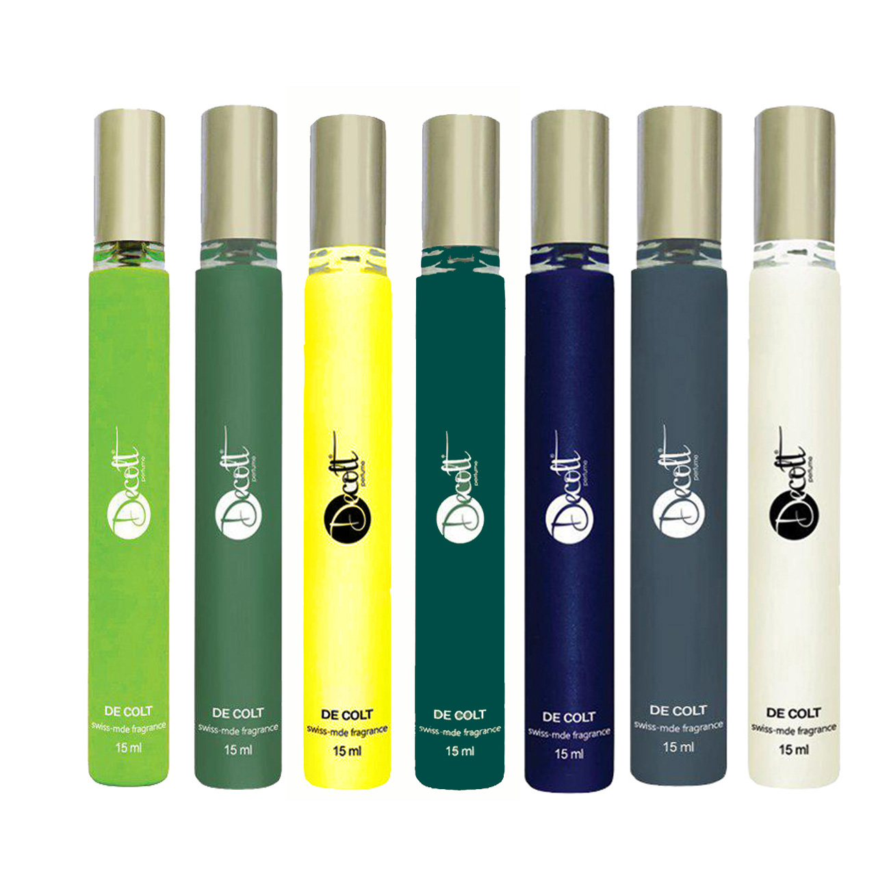 عطر جیبی دکلت مدل 160 حجم 15 میلی لیتر مجموعه 7 عددی