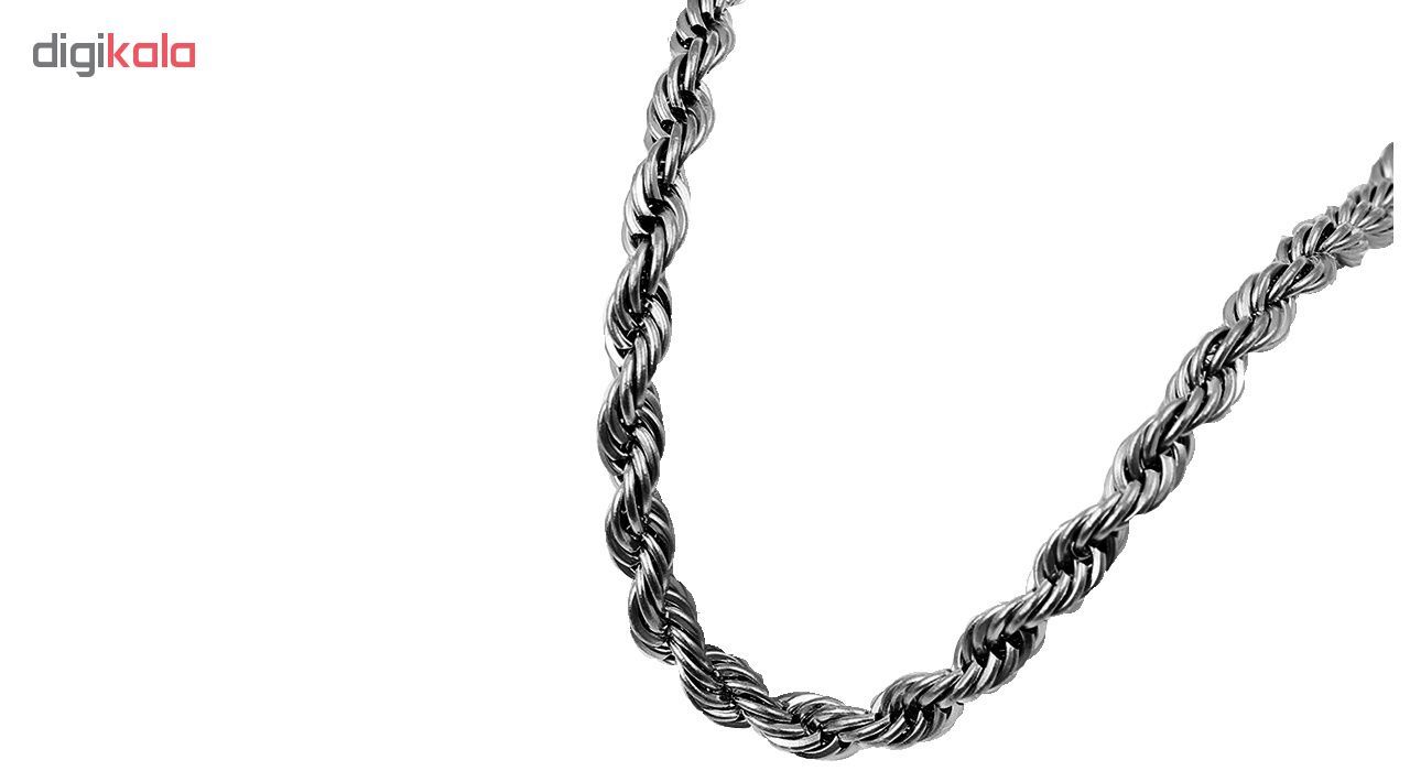 زنجیر زنانه مانچو طرح طناب مدل nm622 -  - 3