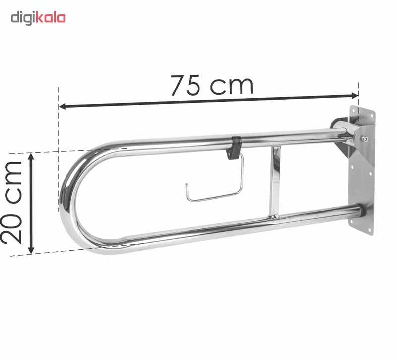 عکس شماره 3 : دستگیره کنار توالت فرنگی توان سازان فردا مدل ssm75