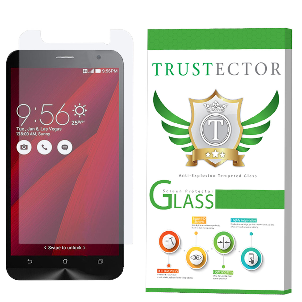 محافظ صفحه نمایش تراستکتور مدل GLS مناسب برای گوشی موبایل ایسوس Zenfone 2 Laser ZE550KL
