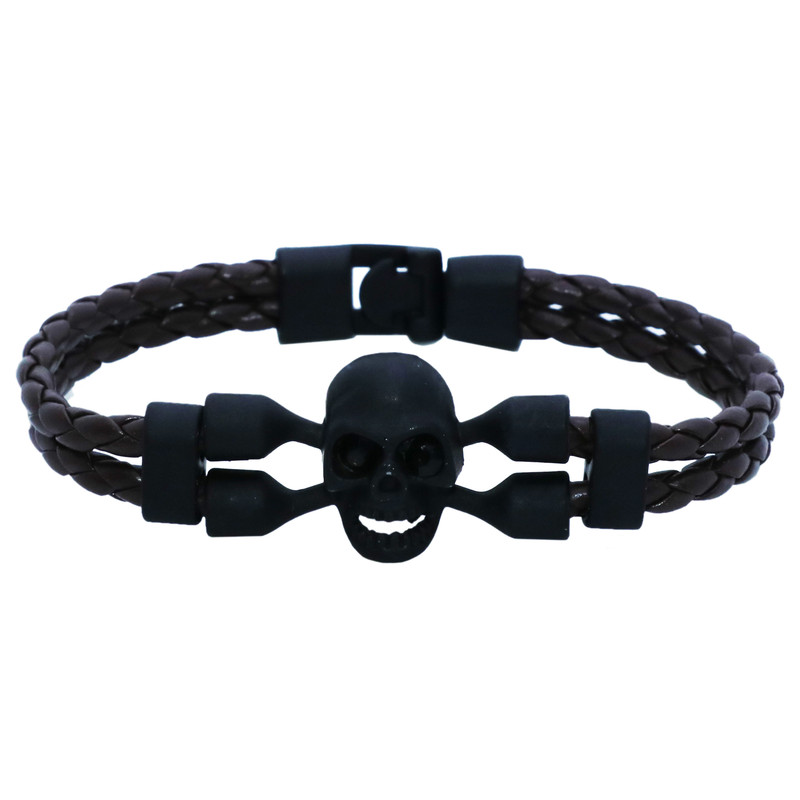 دستبند مردانه طرح اسکلت کد d936